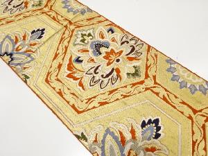 アンティーク　亀甲に花更紗模様織り出し袋帯（材料）